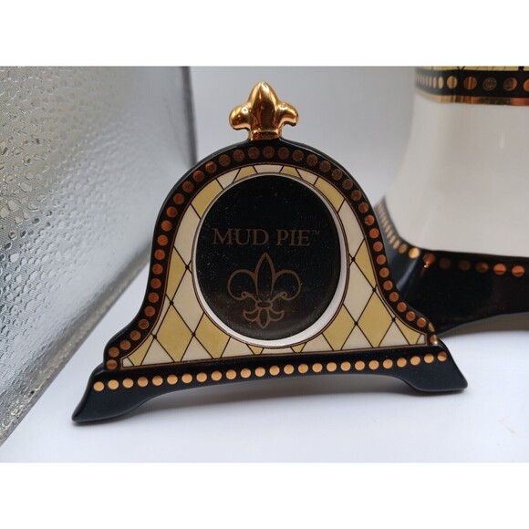 3 Piece Retired Mudpie Pitcher/Vase Trinket Box, Picture Frame Mud Pie Decor - Picture 2 of 15